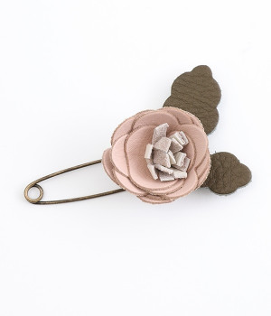 レザーフラワー ショールピン(アネモネベビーピンク-ONESIZE)