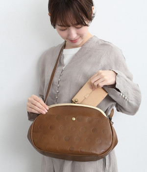 キャンディ がま口ショルダーバッグ(ダークブラウン-ONESIZE)