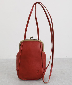 ドロップツリー がま口ワンポシェット(レッド-ONESIZE)