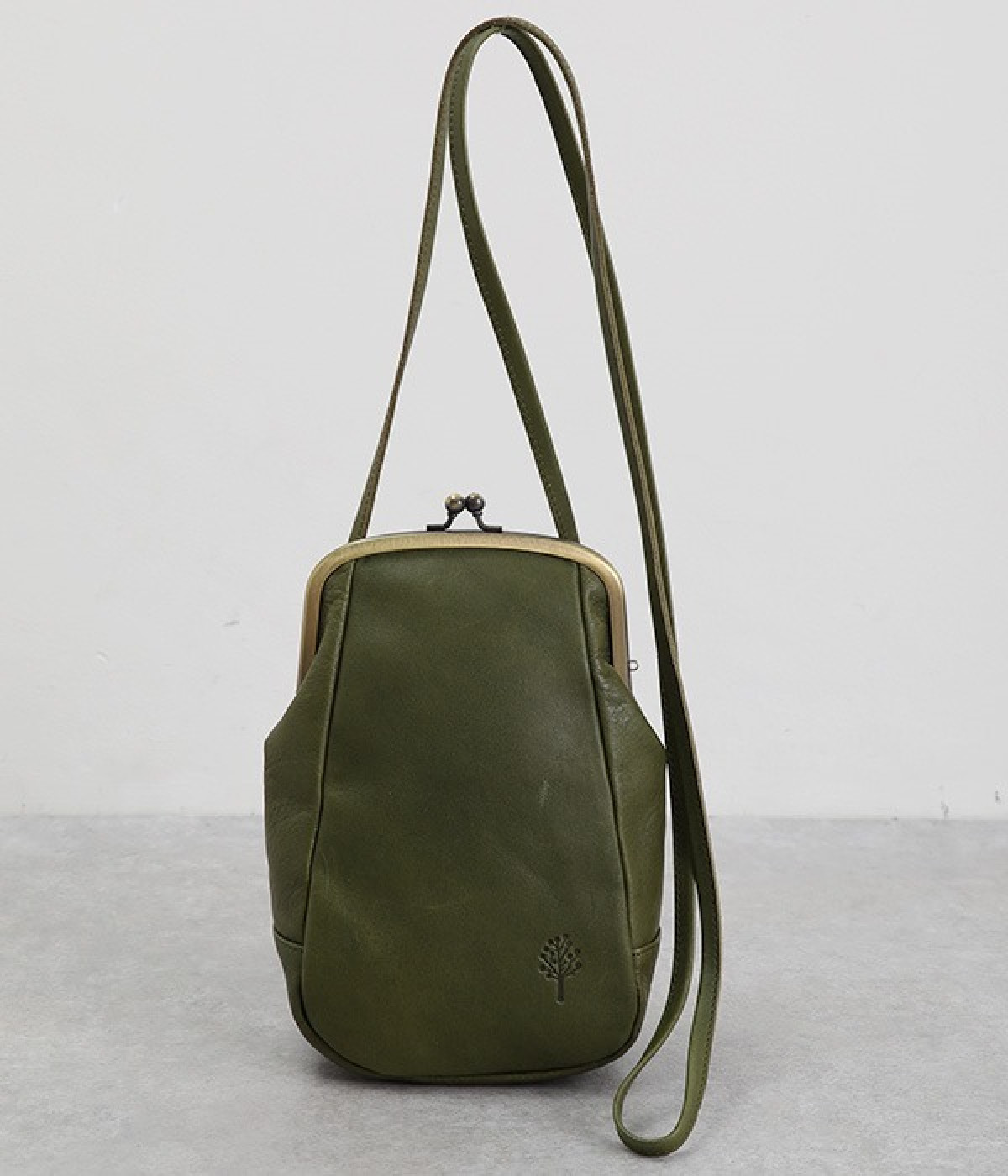 ドロップツリー がま口ワンポシェット(グリーン-ONESIZE)