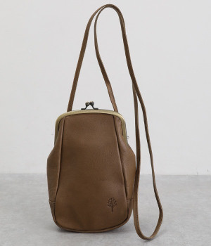 ドロップツリー がま口ワンポシェット(グレー-ONESIZE)