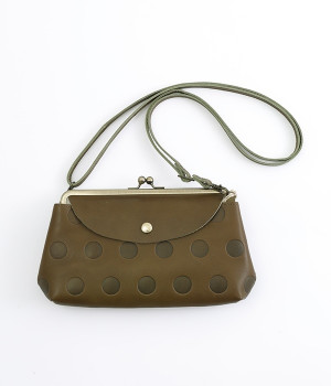 キャンディルーフ がま口お財布ポシェット(モスグリーン-ONESIZE)