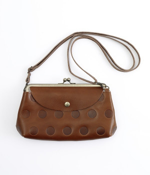 キャンディルーフ がま口お財布ポシェット(ダークブラウン-ONESIZE)