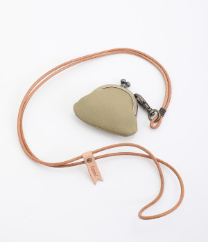 フカフカ　こがま口ネックレス(マウスグレー-ONESIZE)