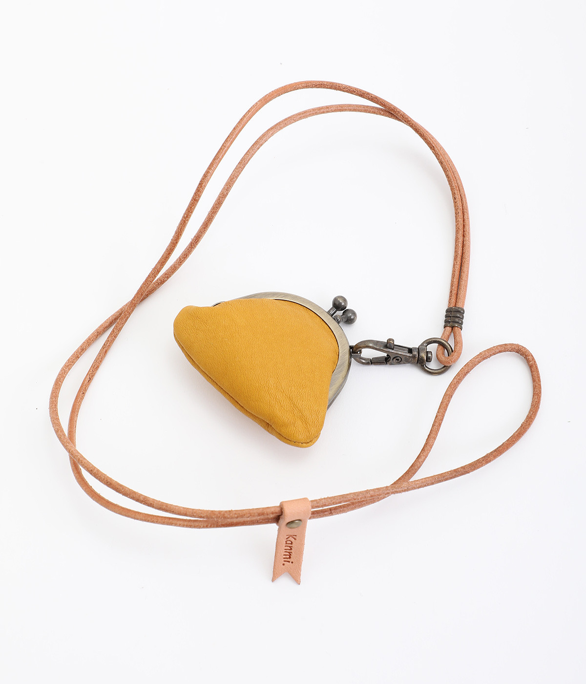 フカフカ　こがま口ネックレス(キャラメル-ONESIZE)