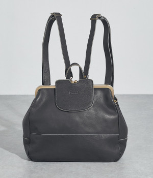 mukurino　がま口　3wayリュック(クロ-ONESIZE)