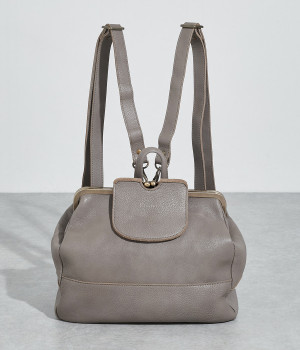 mukurino　がま口　3wayリュック(ピュアグレー-ONESIZE)