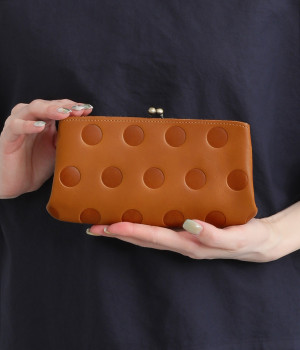 キャンディ　あおりロング　がま口ウォレット(キャラメル-ONESIZE)