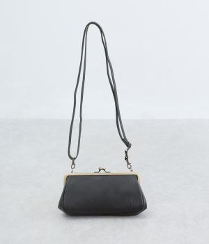 ドロップツリーがま口ウォレットポシェット(ブラック-F)