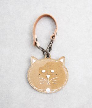 ねこモフバッグチャーム(こまりがおシロ-F)