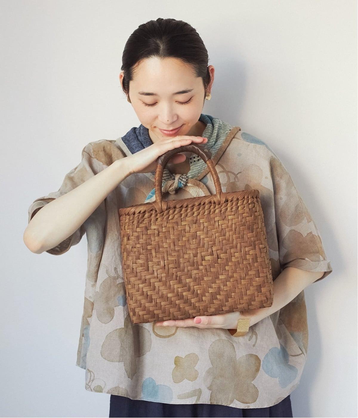 やまぶどう籠　桝あじろ　カゴバッグ　ハンドルカバーセット(カラー1-F)