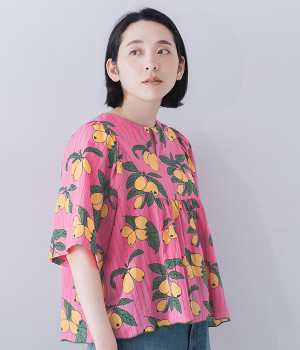 ローカートブラウス(ピンク-ONESIZE)