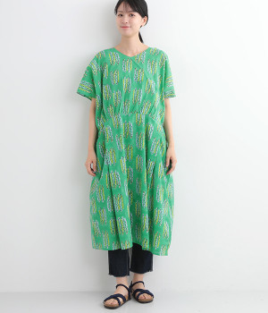 アスパラガスワンピース(グリーン-ONESIZE)