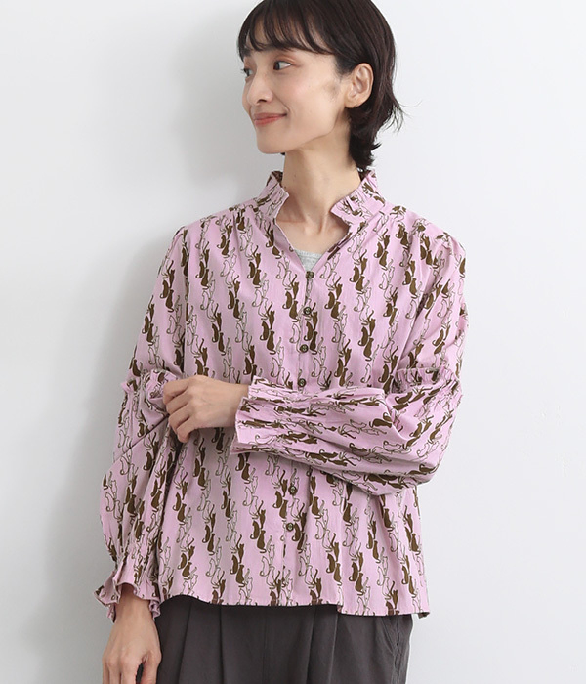 キャッツ ブラウス(ピンク-ONESIZE)