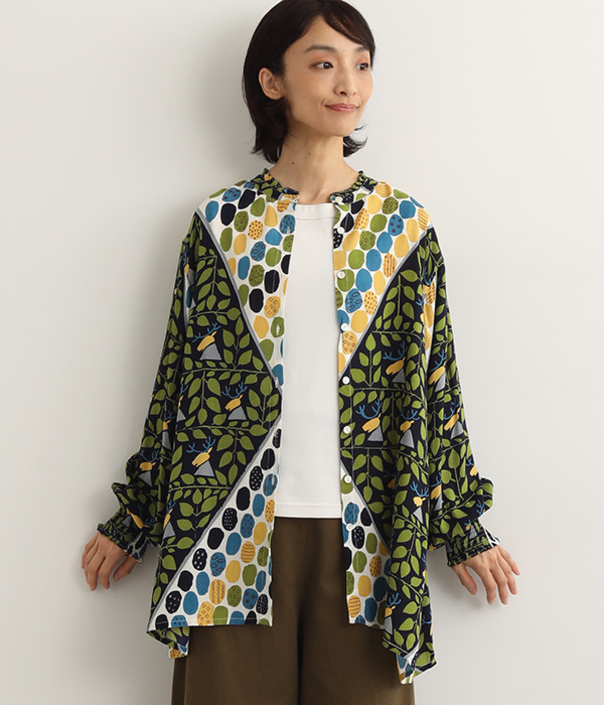 ディアー&ドット ブラウス(アイボリー-ONESIZE)