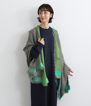 チェッカー ウールショール