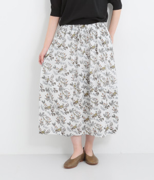 コットンキャンブリックチータースカート(ホワイト-ONESIZE)