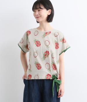 ドラゴンフルーツリボンTシャツ(グレー-F)