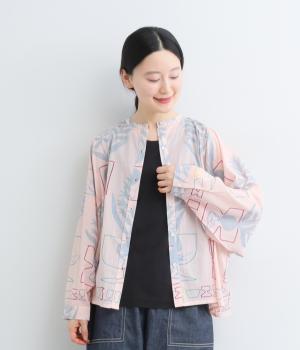 コットンボイルヒヤシンスブラウス