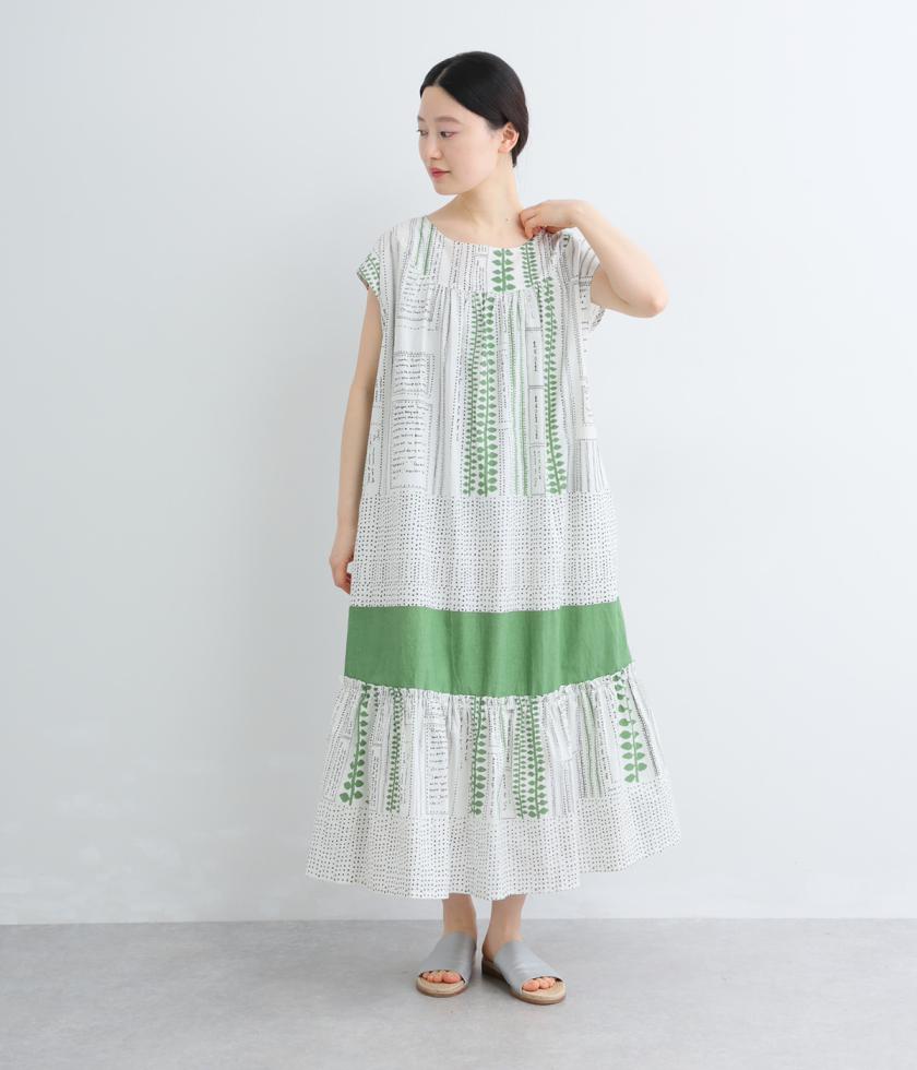 「coco made」さんコラボ　コットンタイプライタージャックワンピース