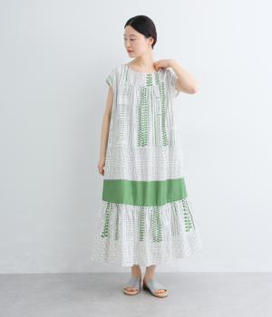 「coco made」さんコラボ　コットンタイプライタージャックワンピース