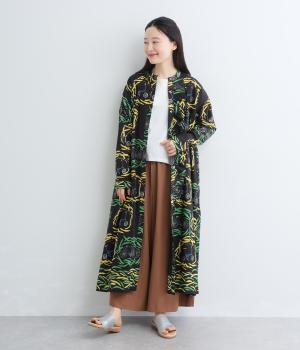 コットンボイルザワークラウトワンピース(ブラック-F)