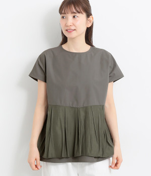 2wayタックデザイントップス(チャコール-ONESIZE)