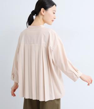 バックプリーツブラウス(ピンクベージュ-M)