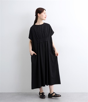 レースパネルデザインドレス(ブラック-ONESIZE)