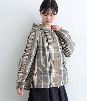 チェックフーディジャケット