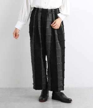 タックデザインパンツ(ブラック-M)