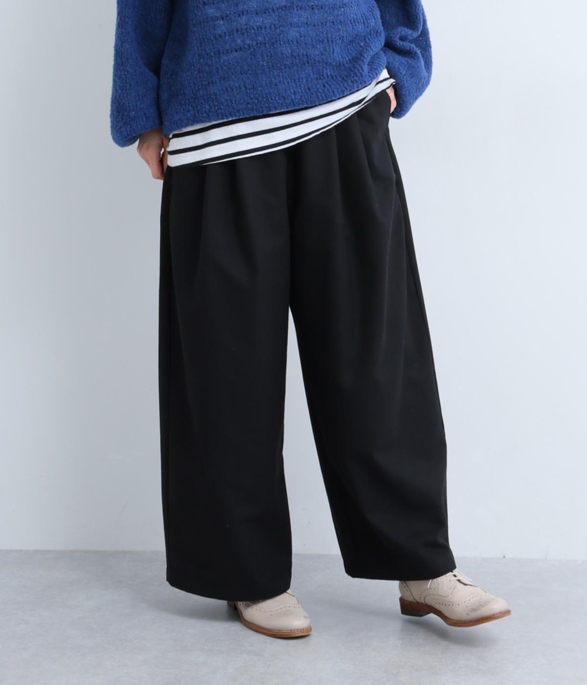 タックデザインパンツ(ブラック-M)