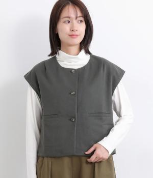 リバーシブルデザインベスト(チャコール-M)