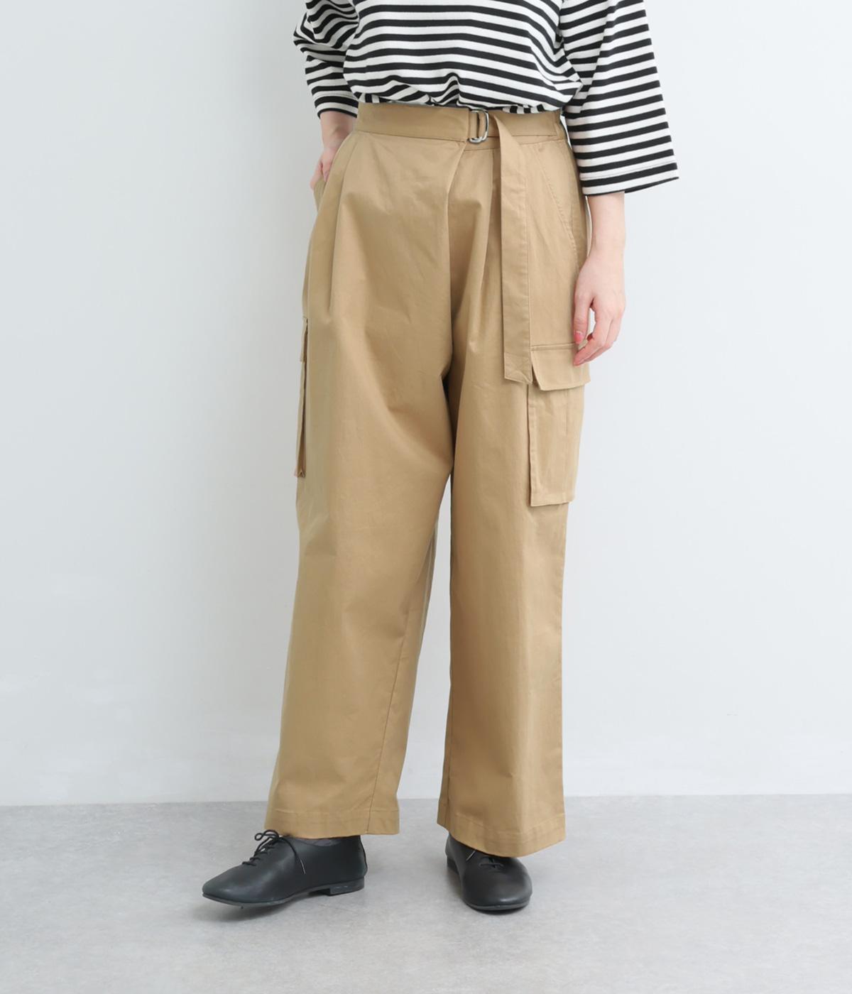 ラップデザインカーゴパンツ(ベージュ-M)