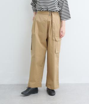 ラップデザインカーゴパンツ(ベージュ-M)