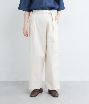 ラップデザインカーゴパンツ(アイボリー-M)