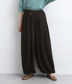 タックデザインバルーンパンツ(ブラック-M)