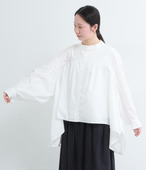 バルーンスリーブフレアブラウス(オフホワイト-M)