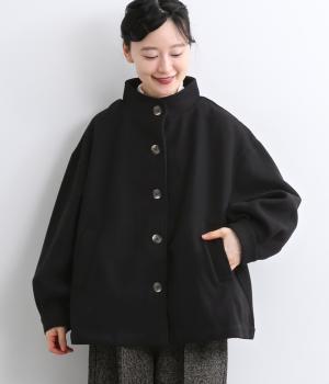 モックネックAラインミドルジャケット