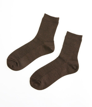 ベーシックソックス(ダークブラウン-ONESIZE)