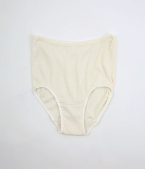 汗悩みを救う、シルク100％リブショーツ(パールホワイト-ONESIZE)