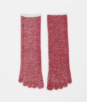 シルク&ウール パイル5本指靴下(焚き火-ONESIZE)