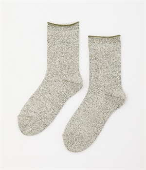 シルク&ウール パイル先丸靴下(草原-ONESIZE)