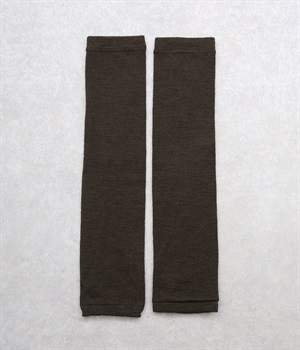 レッグウォーマー薄手ロング丈(ブラウン-ONESIZE)