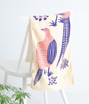 タオルてぬぐい(散歩するキジ夫婦-ONESIZE)