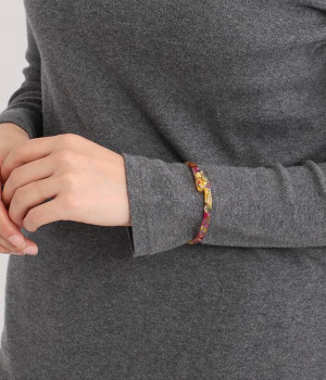 カラフルブレスレット(フラワーイエロー-ONESIZE)