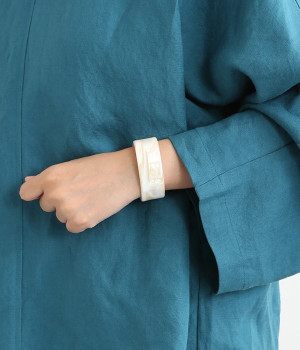 バングル　FLAT(マーブルゴールドホワイト-ONESIZE)