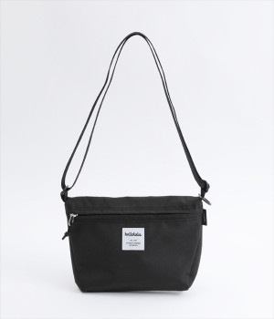 CANA　撥水加工コンパクトユーティリティショルダーバッグ(フラットブラック-ONESIZE)