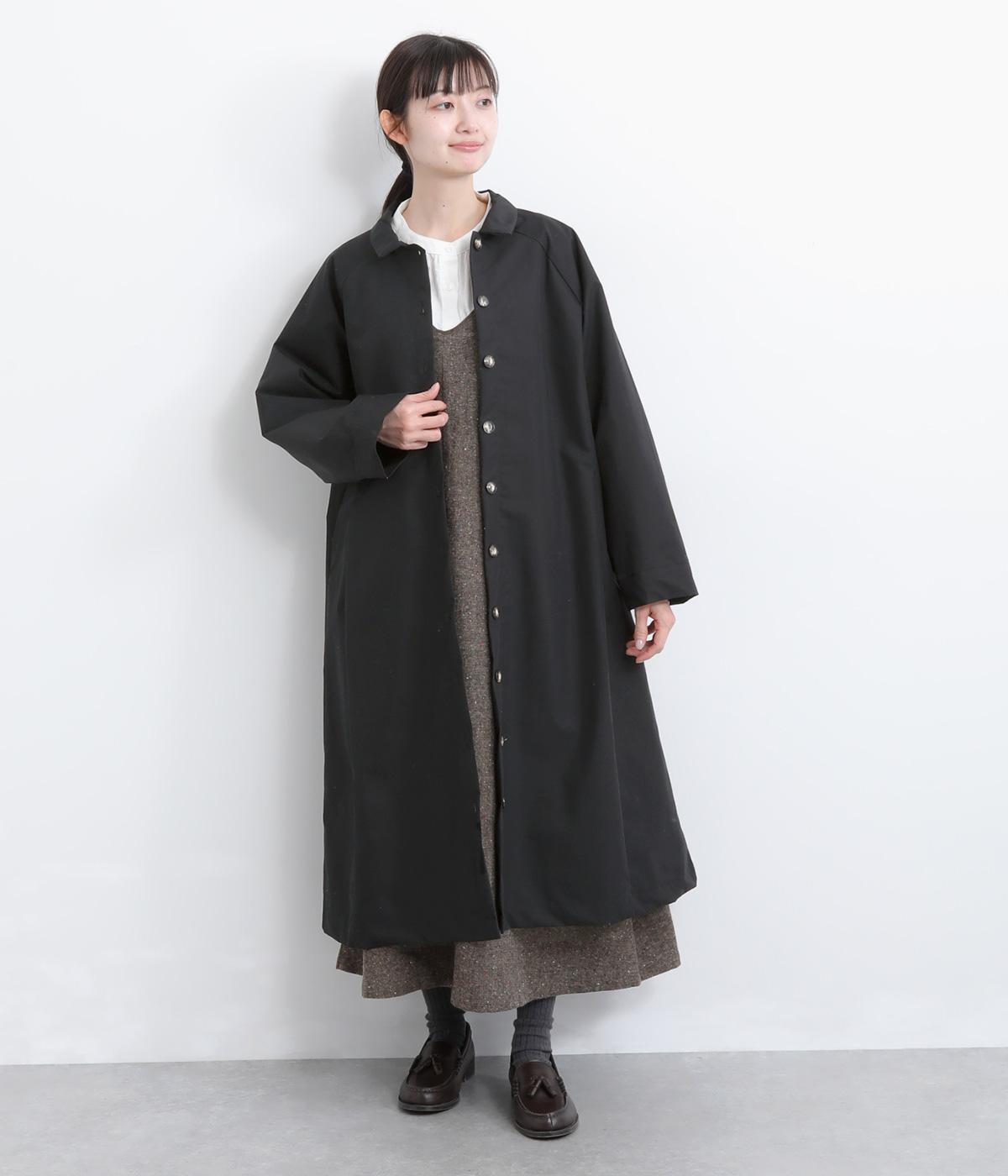 オーガニックコットンナイロンダスターコート(ブラック-F)