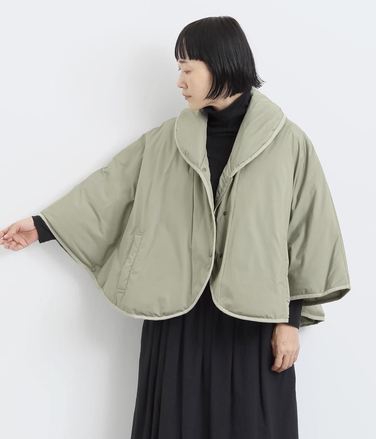 ダウンフェザーケープ(ライトグレー-F)